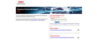 Partner/BPX Login - OKI Data