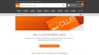 B&Q Club | B&Q Club Members Area | DIY at B&Q