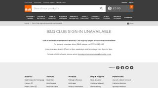 B&Q Club sign-up essential maintenance | DIY at B&Q