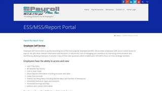 ESS/MSS/Report Portal - Payroll Plus