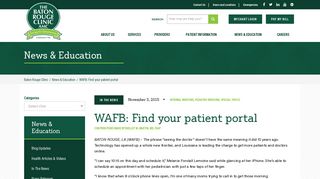 WAFB: Find your patient portal | Baton Rouge Clinic