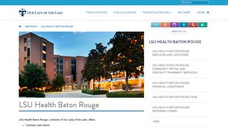LSU Health Baton Rouge Baton Rouge, Louisiana (LA), Our Lady of ...