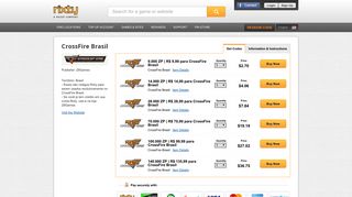 Buy CrossFire Brasil game codes, cards and ZP - Rixty