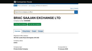 BRAC SAAJAN EXCHANGE LTD - Overview (free company ...