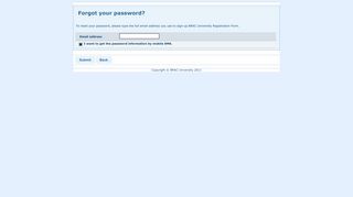 Forgot Username/Password? - bracu usis - BRAC University