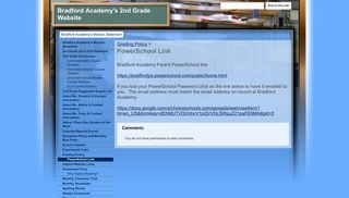PowerSchool Link - Bradford Academy's 2nd Grade Website