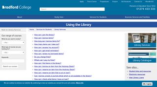 Using the Library | Bradford College