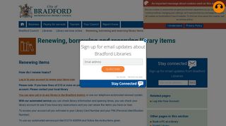 Renewing, borrowing and reserving library items - Bradford Council