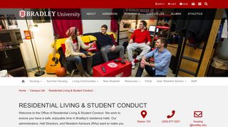 Residential Living & Student Conduct - Bradley University