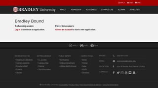 Bradley Bound - Admission - Bradley University