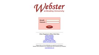 Bradley University Registrar's Office Login