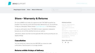 Store - Warranty & Returns – Bragi Support Center