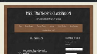 Brain Breaks | Mrs. Traynor's Classroom