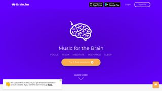 Brain.fm: Music to improve focus, meditation & sleep.