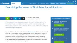 Examining the value of Brainbench certifications - News, Tips, and ...