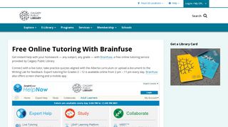 Free Online Tutoring With Brainfuse | Calgary Public Library
