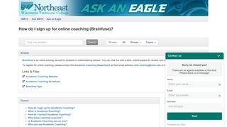 How do I sign up for online coaching (Brainfuse)? - Ask NWTC