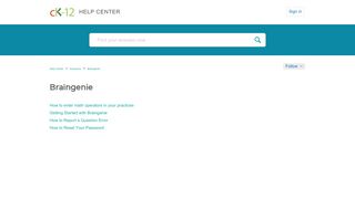 Braingenie – Help Center