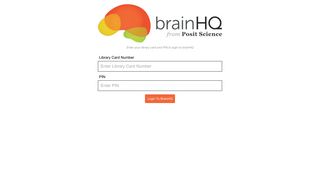 brainHQ - Login