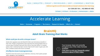 Programs - BrainHQ - LearnFast