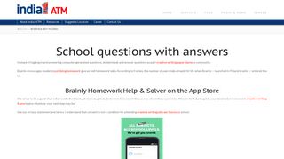 Brainly Homework Help - india1ATM