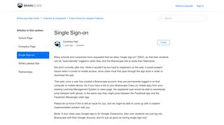 Single Sign-on – Brainscape Help Center - Zendesk