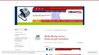 www.braintel.net.pk | braintelcustomers