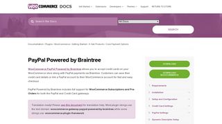 PayPal Powered by Braintree - WooCommerce Docs