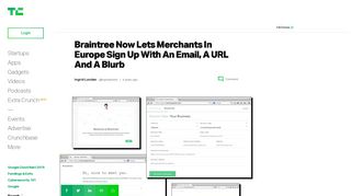 Braintree Now Lets Merchants In Europe Sign Up With An Email, A ...