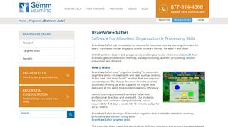 BrainWare Safari Software At Home by Gemm Learning