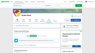 Brake Check Employee Benefit: 401K Plan | Glassdoor