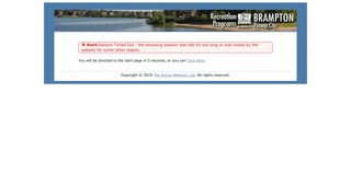 Blocked Session Cookies Page - City of Brampton