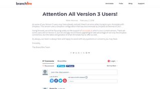 Attention All Version 3 Users! — Branchfire