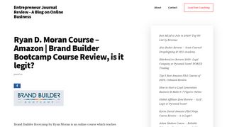 Ryan D. Moran Course - Amazon | Brand Builder Bootcamp Course ...