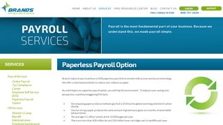 Paperless Payroll Option - Brand's Paycheck