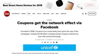 Coupons get the network effect via Facebook - CNET