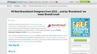40 Best Brandstack Designers from 2011 ... and by 'Brandstack' We ...