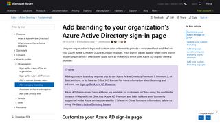 Add branding to your organization's sign-in page - Azure Active ...