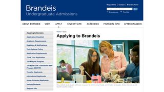 Applying to Brandeis | Apply | Undergraduate Admissions | Brandeis ...