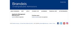 Application Management - Undergraduate Admissions - Brandeis ...