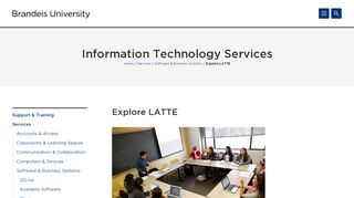 Explore LATTE | Information Technology Services | Brandeis University