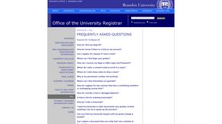 Frequently Asked Questions | Brandeis University