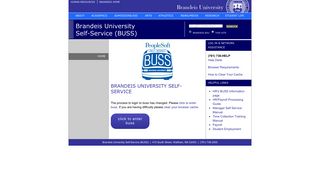 Brandeis University Self-Service (BUSS) | Brandeis University