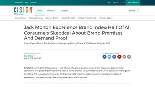 Jack Morton Experience Brand Index: Half Of All Consumers Skeptical ...