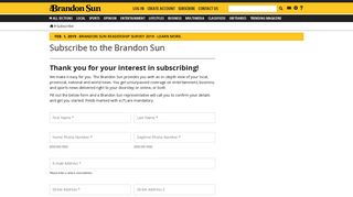 Subscribe - Brandon Sun