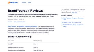 BrandYourself Reviews, Pricing, Key Info, and FAQs - The SMB Guide