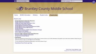 Parent Links - Brantley County Middle School - SchoolDesk
