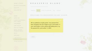 Log in - Brasserie Blanc