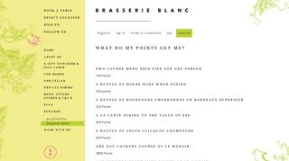 What do my points get me? - Brasserie Blanc