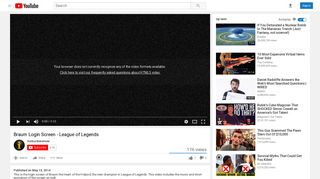 Braum Login Screen - League of Legends - YouTube